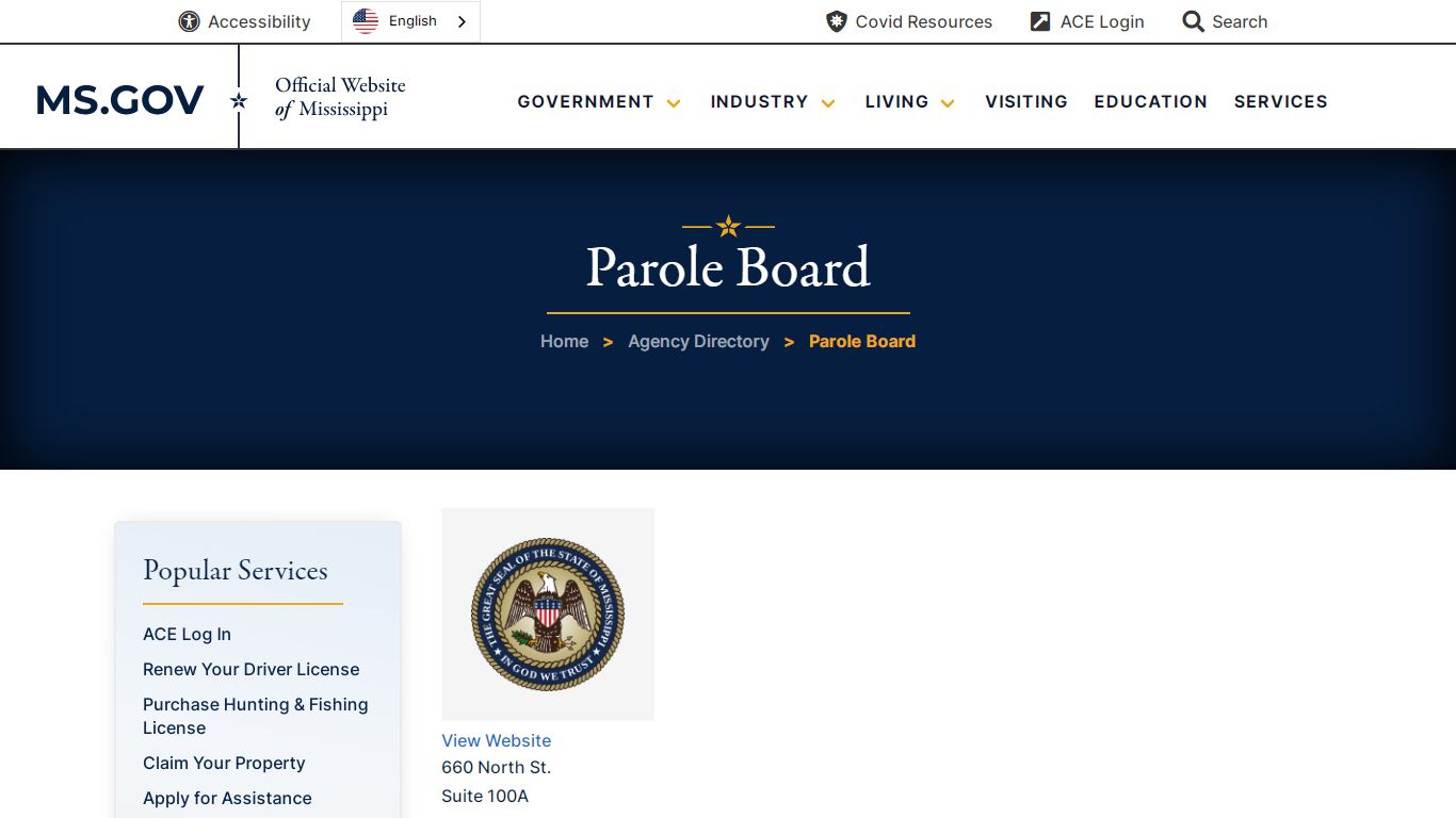 Parole Board | MS.GOV - Mississippi