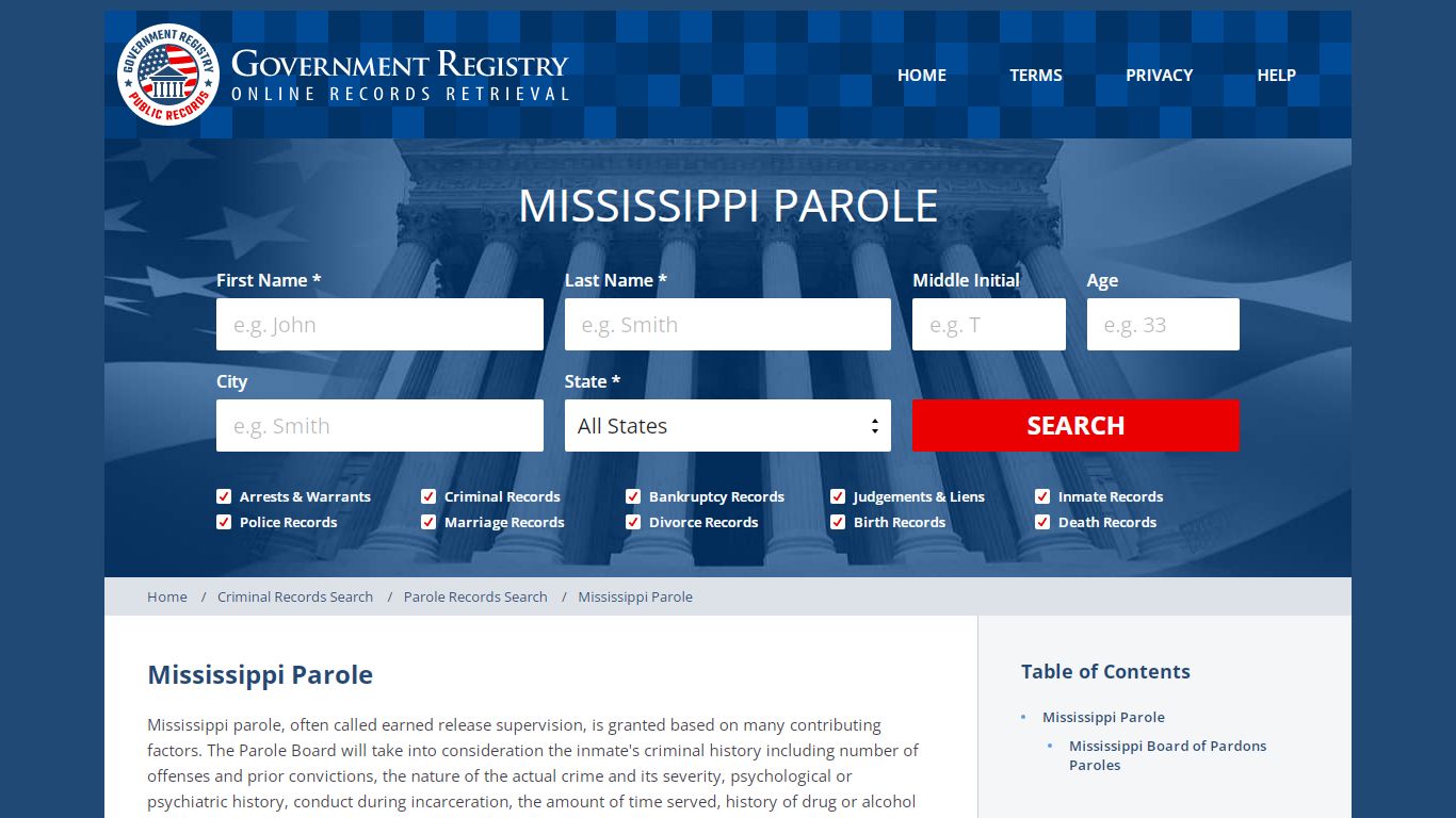 Mississippi Parole | Mississippi Department Of Parole ...